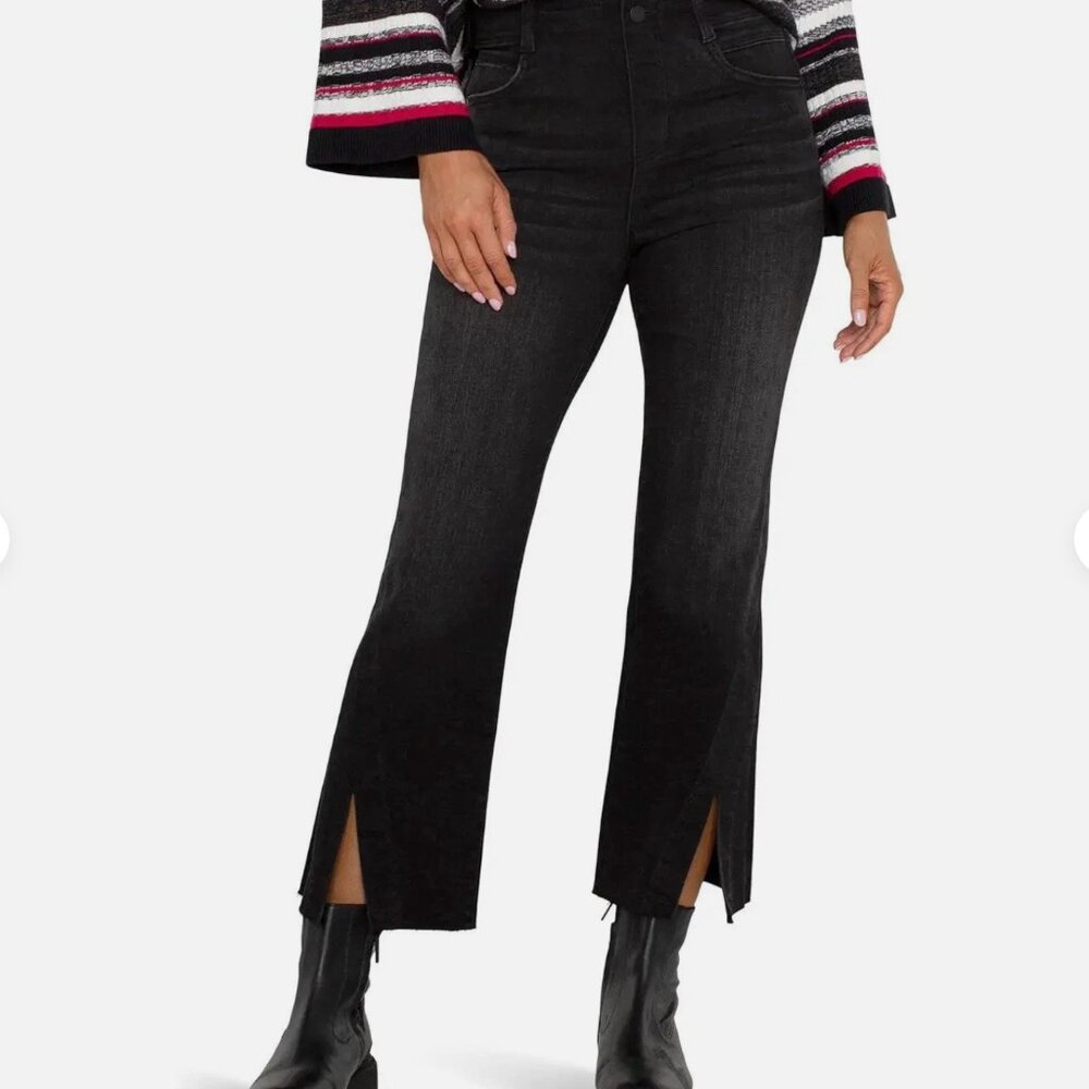 Liverpool Los Angeles Gia Glider Crop Flare Dark Grey